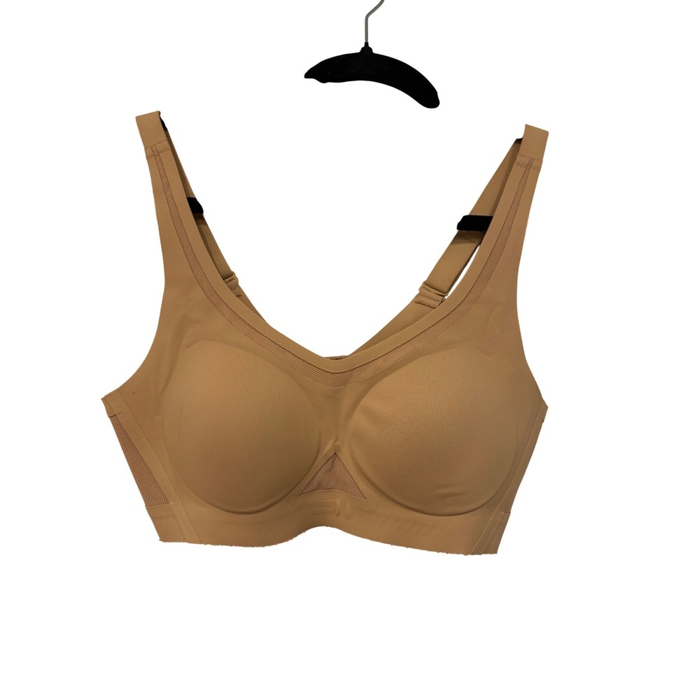 Honeylove Crossover Bra Size XS Sand Excellent Wireless Mesh CloudFuse Wireless